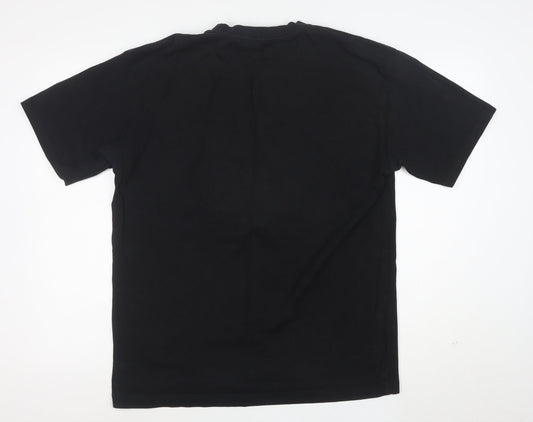 Kenzo Men Black XL Embroidered Tiger Logo Cotton T-Shirt