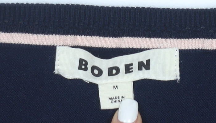 Boden Women's Blue Cotton V-Neck Sleeveless Knit Vest M