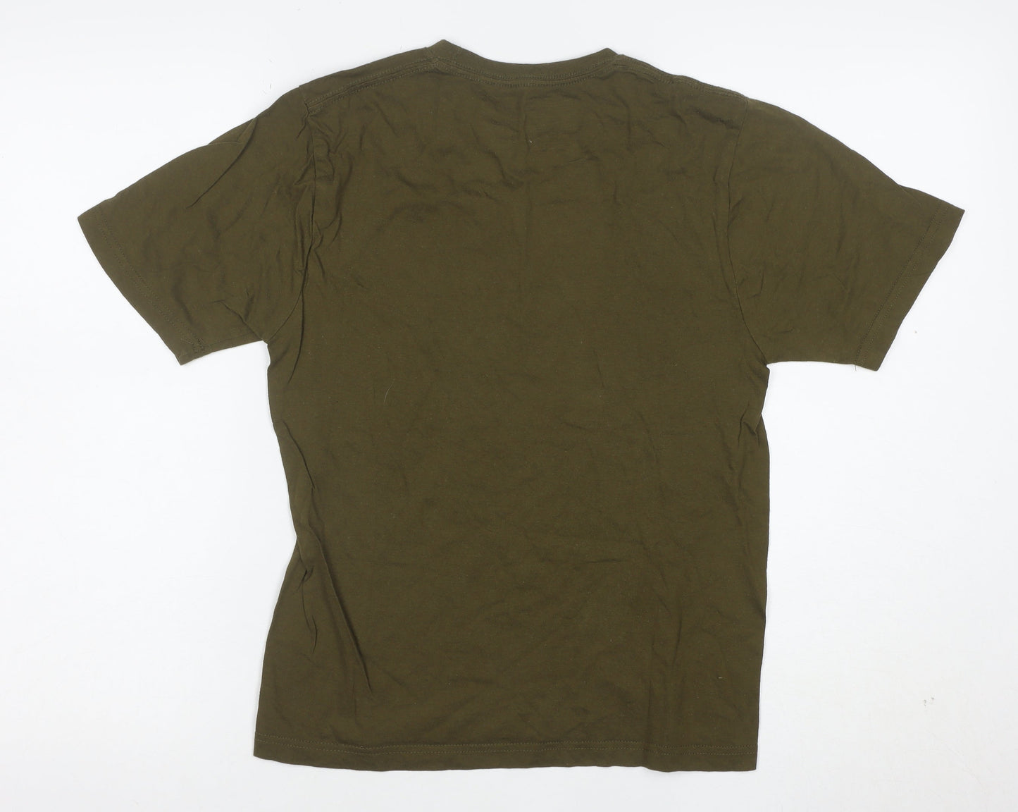 DKNY Women’s Green Cotton Short Sleeve Basic Crew T-Shirt Size S