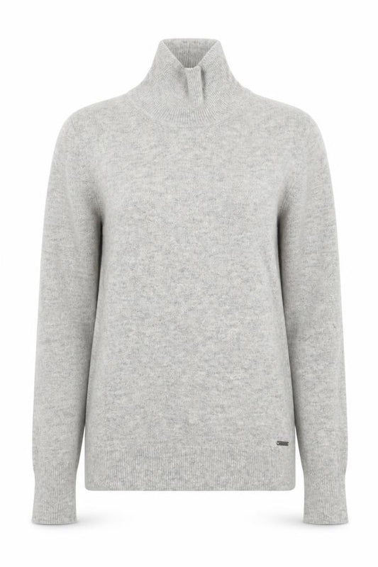 Superdry Women Grey Roll Neck Wool Blend Jumper XS