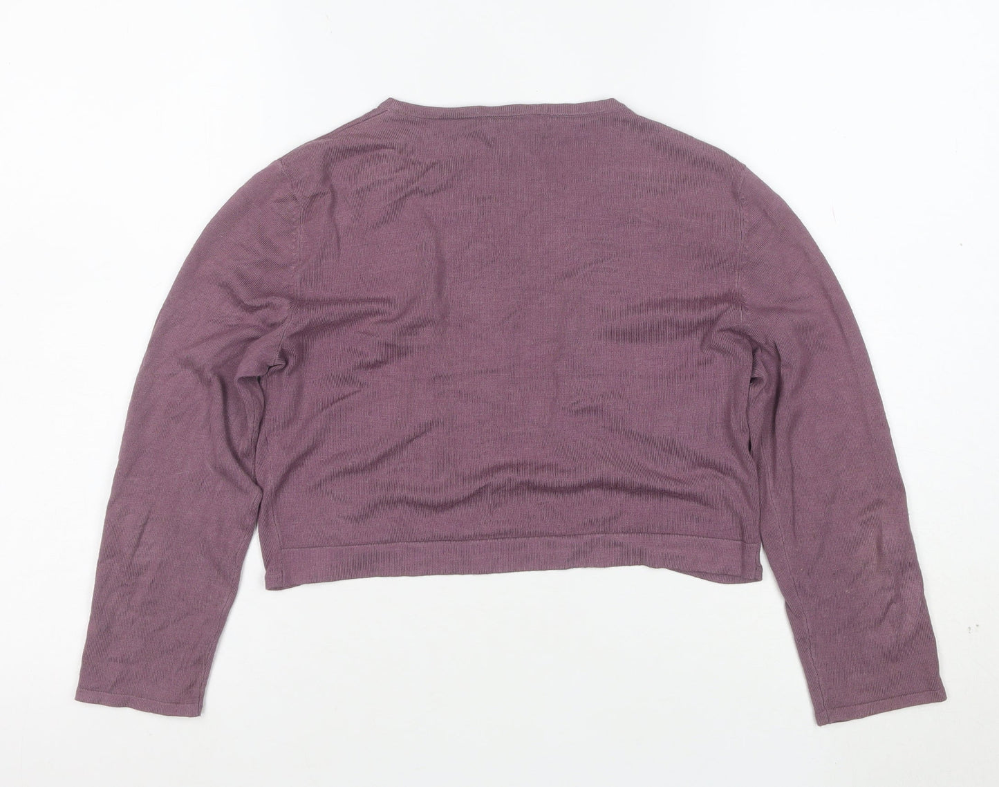 Kaliko Womens Purple Size 10 Long Sleeve Shrug Cardigan