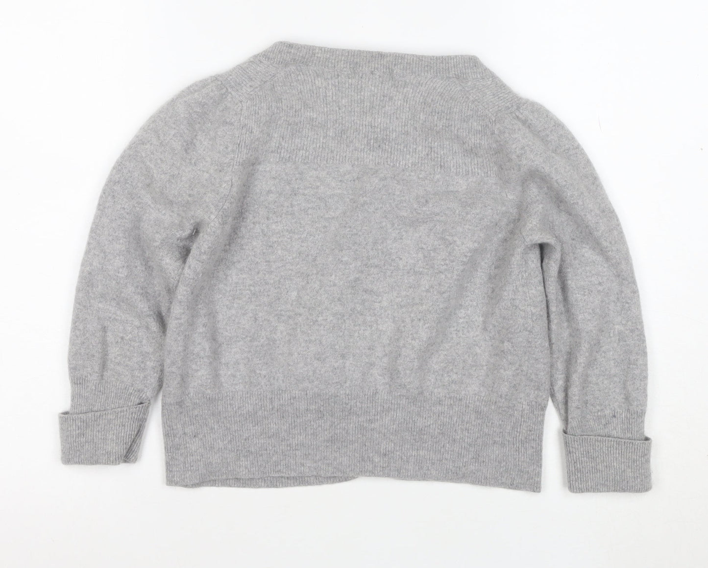 Marks and Spencer Women’s Grey Cashmere Scoop Neck Cardigan Size 14