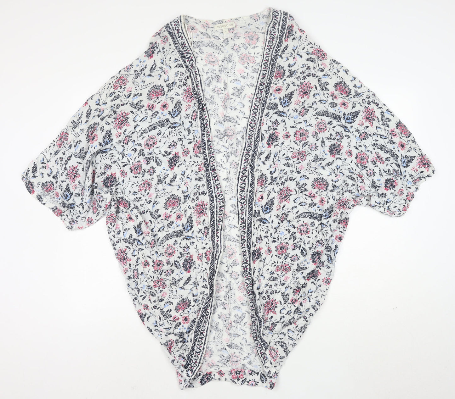 Monsoon Women’s Multicoloured Floral Kimono Blouse M