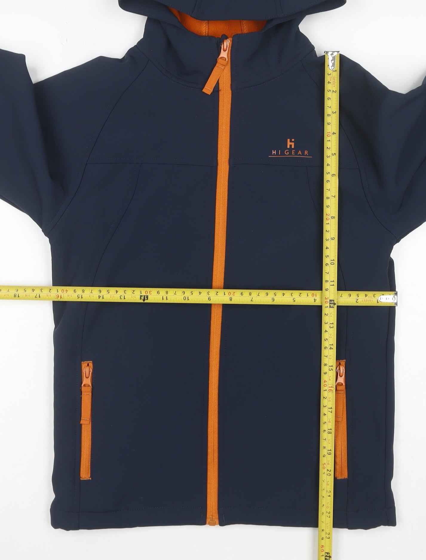 Hi Gear Boys Blue Soft Shell Hooded Jacket 11-12 Years Full Zip Outdoor
