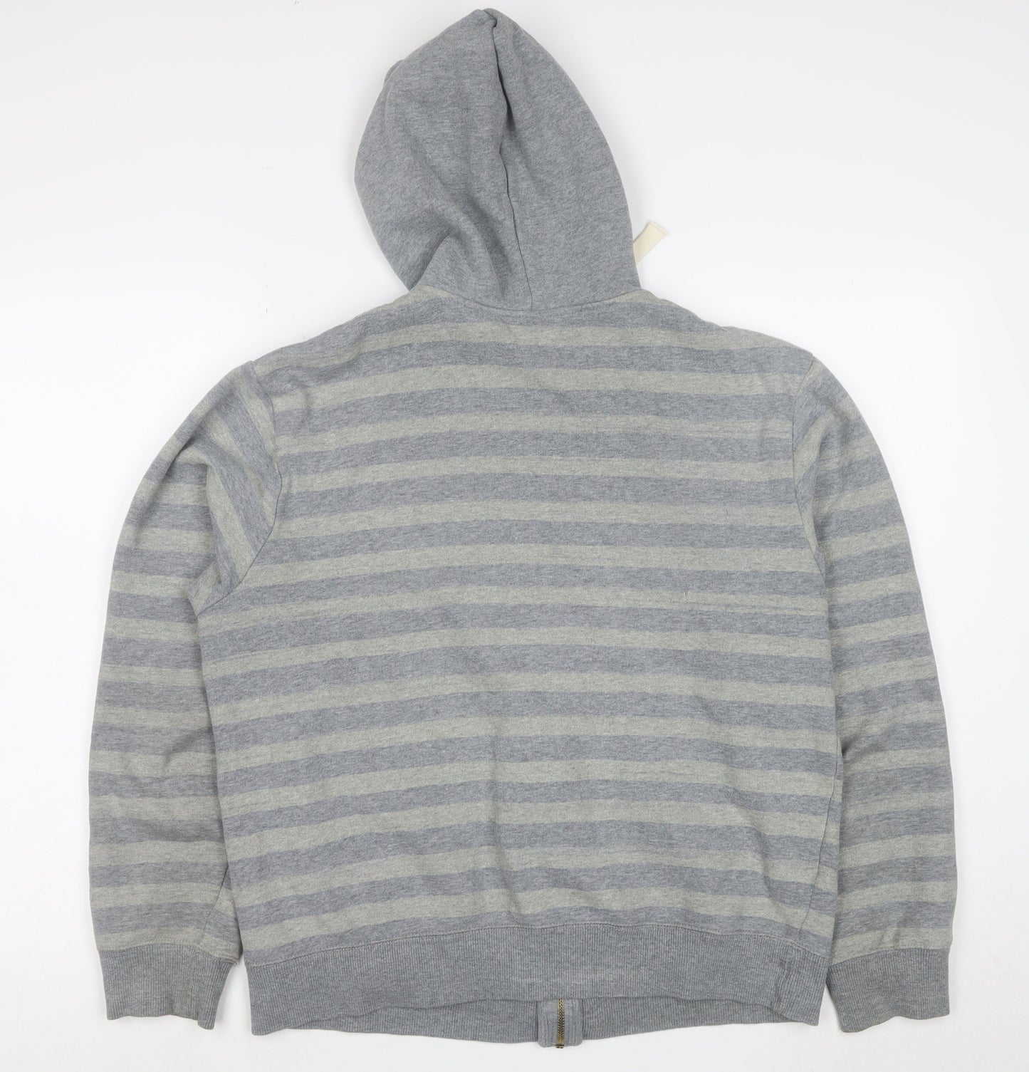 Billabong Men's Grey Striped Full Zip Hoodie Size S
