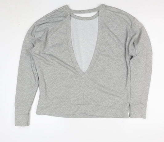 Nike Women's Grey Dri-FIT Pullover Sweatshirt Small Lightweight