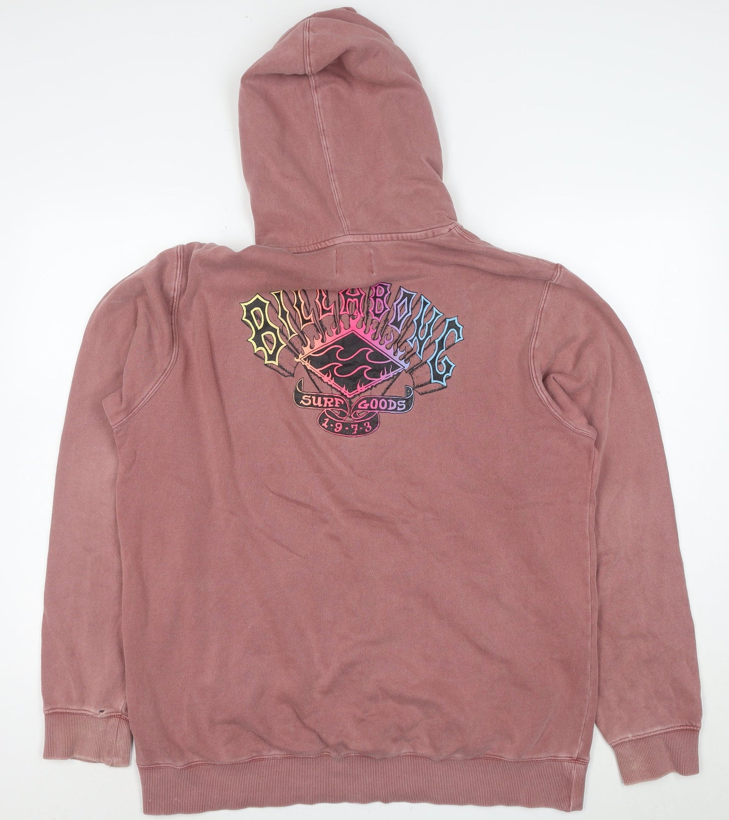 Billabong Women's Pink Pullover Hoodie XL Cotton Blend Surf Graphic