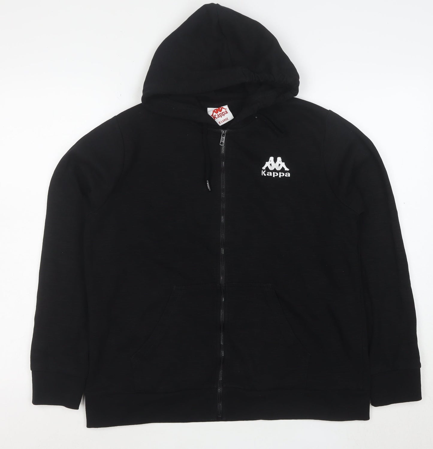 Kappa Women's Black XL Full Zip Hoodie Cotton Blend Sportswear