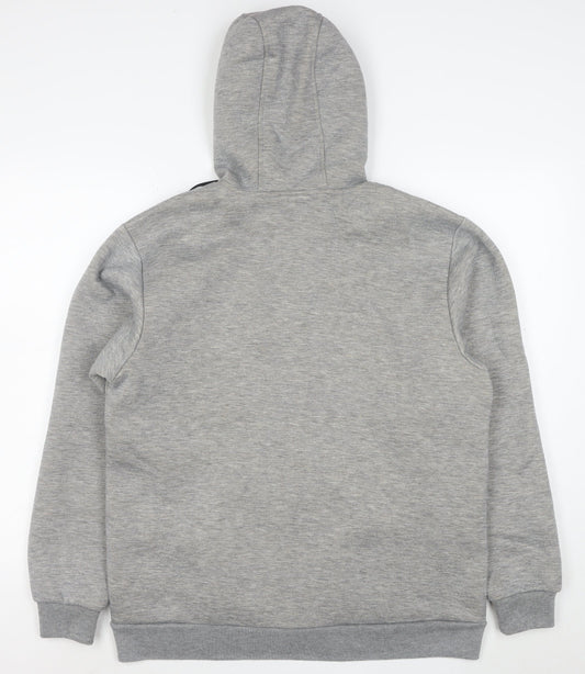 Champion Men's Grey Full Zip Hoodie Size M Fleece Lined