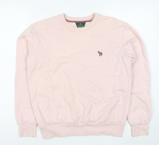 Paul Smith Men's Pink Crew Neck Sweatshirt M Cotton Jersey