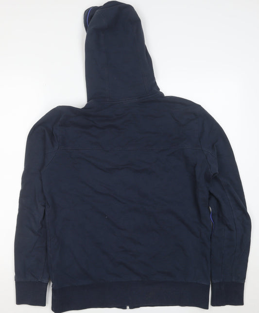 Hugo Boss Men's Blue M Full Zip Cotton Hoodie Sweatshirt