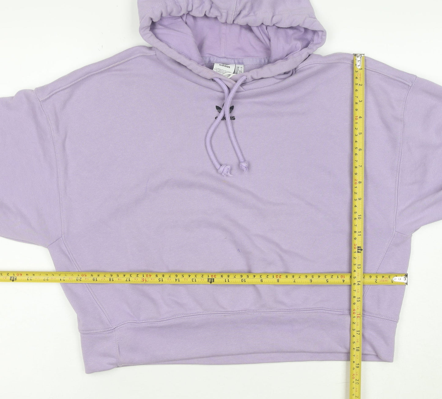 Adidas Womens Lilac Hoodie Size 10 Pullover Cotton Blend Casual