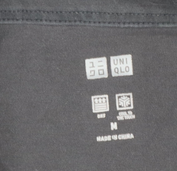 Uniqlo Men Black M AIRism Short Sleeve Polo Shirt