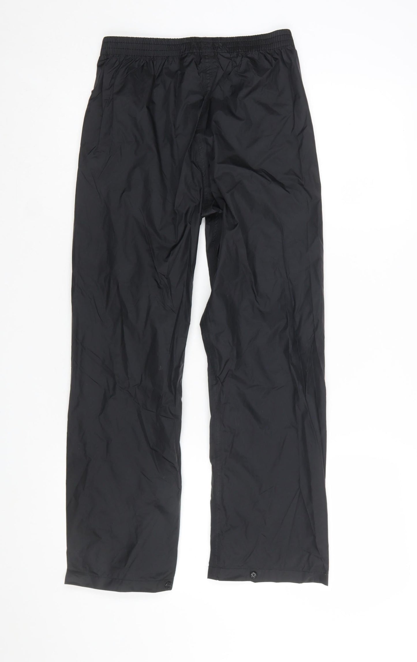 Regatta Boys Black Waterproof Rain Trousers 9-10 Years Polyamide Outdoor Wear