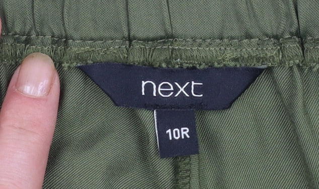 Next Women's Green Wide-Leg Viscose Trousers Size 10R