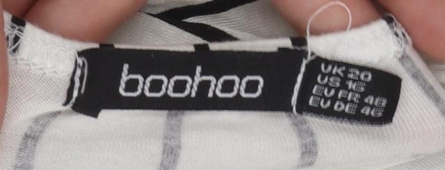 Boohoo Women White Striped Tie Front Sleeveless Slip Dress Size 20
