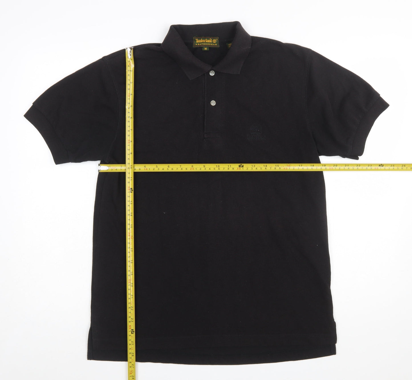 Timberland Men’s Black Cotton Polo Shirt M Regular Fit Casual