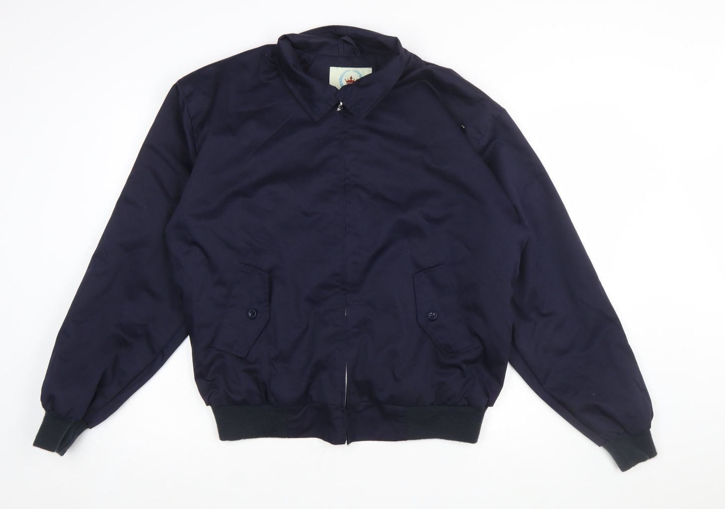 Relco London Men's Blue XL Bomber Jacket Classic Lined Cotton Polyester