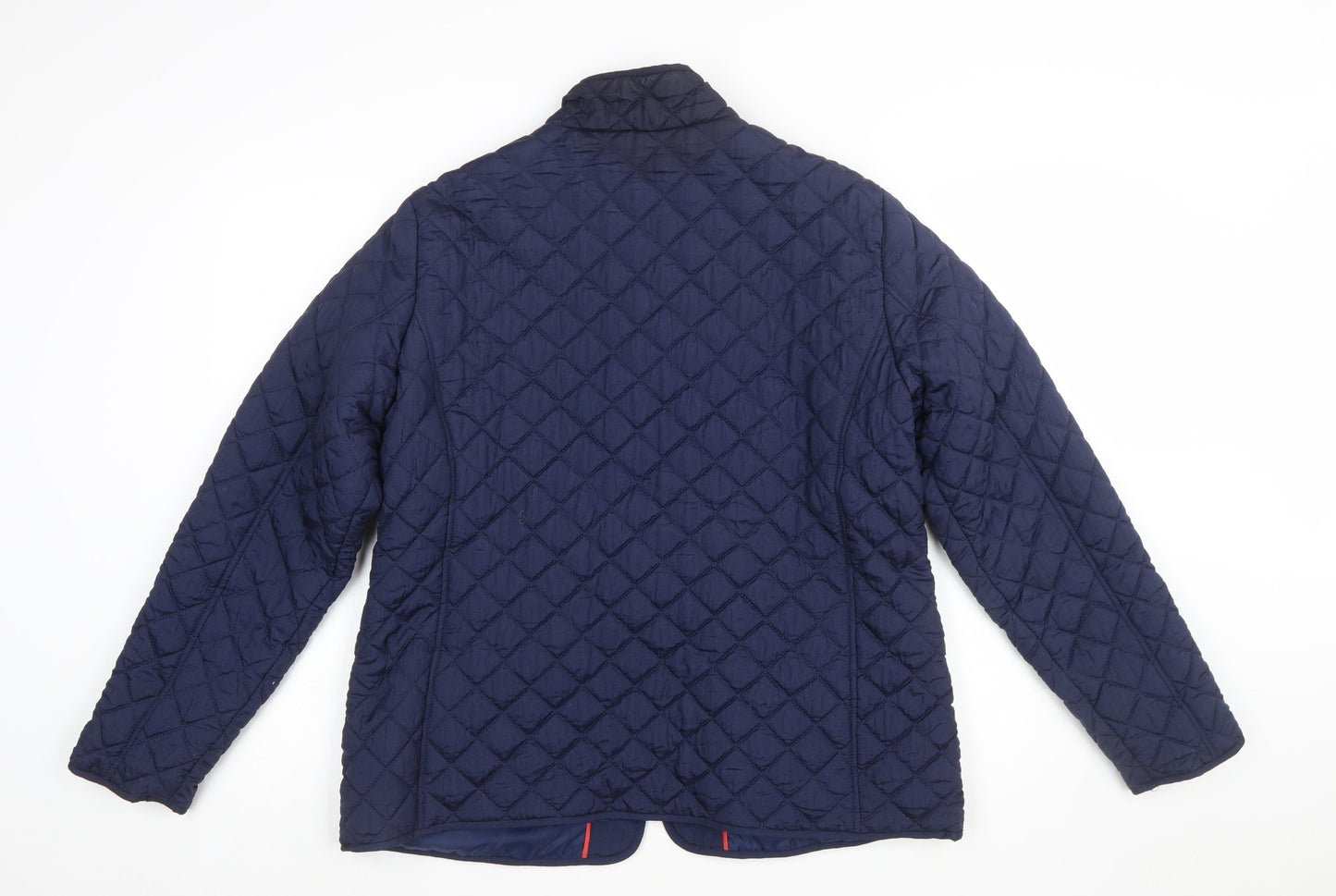 Anthology Women Blue Quilted Mid-Length Jacket Size 16