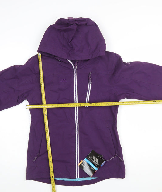 Trespass Women’s Purple Waterproof Hooded Rain Jacket XS
