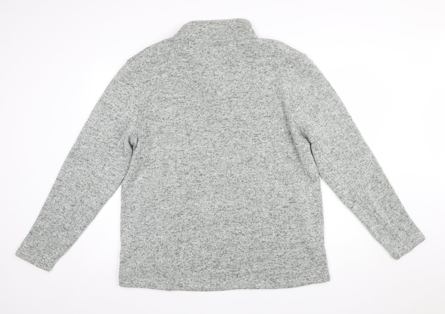 DNM Dissident Men's Grey Button Henley Fleece Sweatshirt XL
