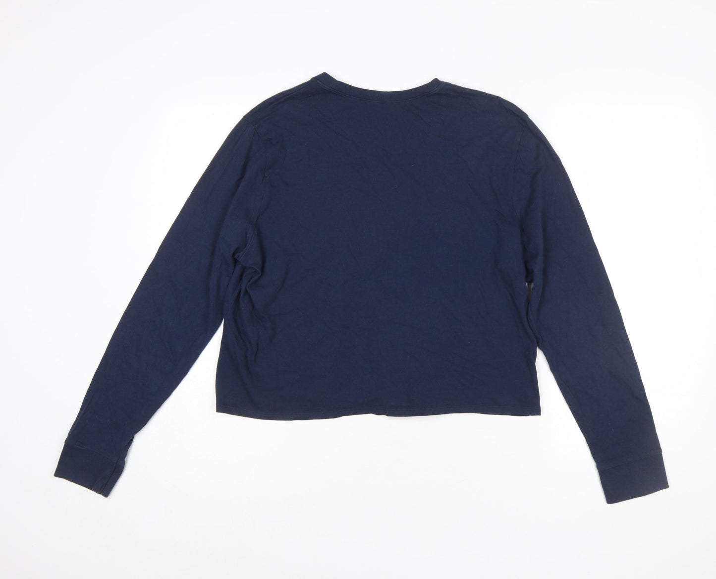 Hollister Womens Navy Blue Long Sleeve Pullover Sweatshirt Medium
