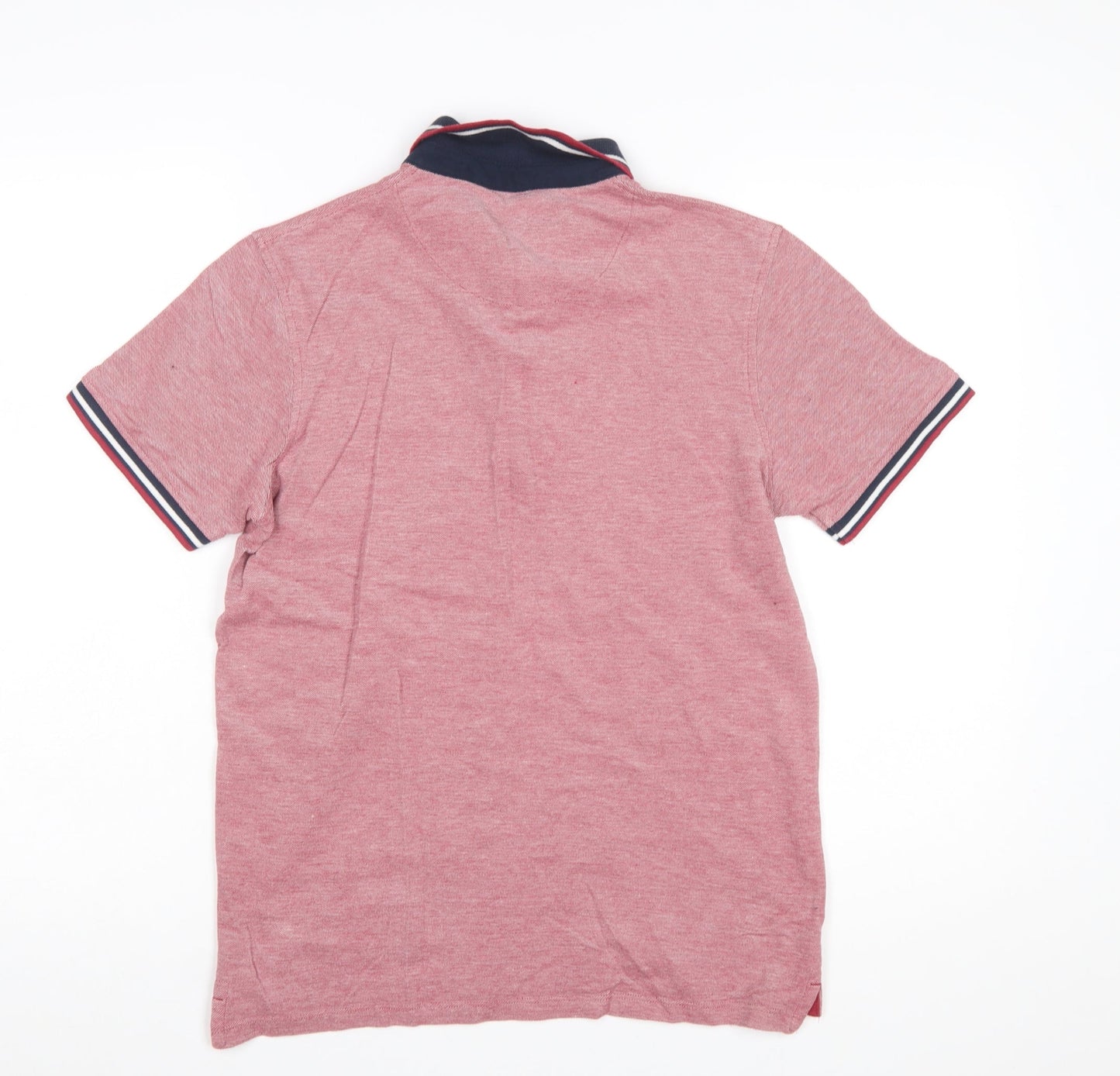 Jack & Jones Men's Red Short Sleeve Polo Shirt Size M Cotton