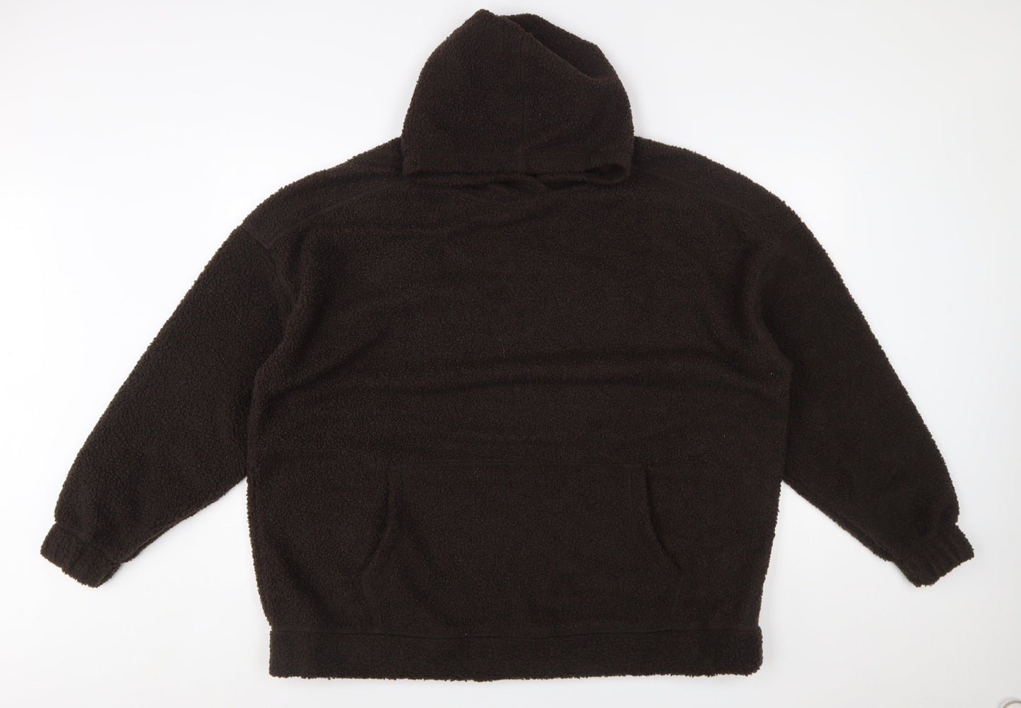 Next Mens Black Fleece Pullover Hoodie Size L Warm Winter Casual