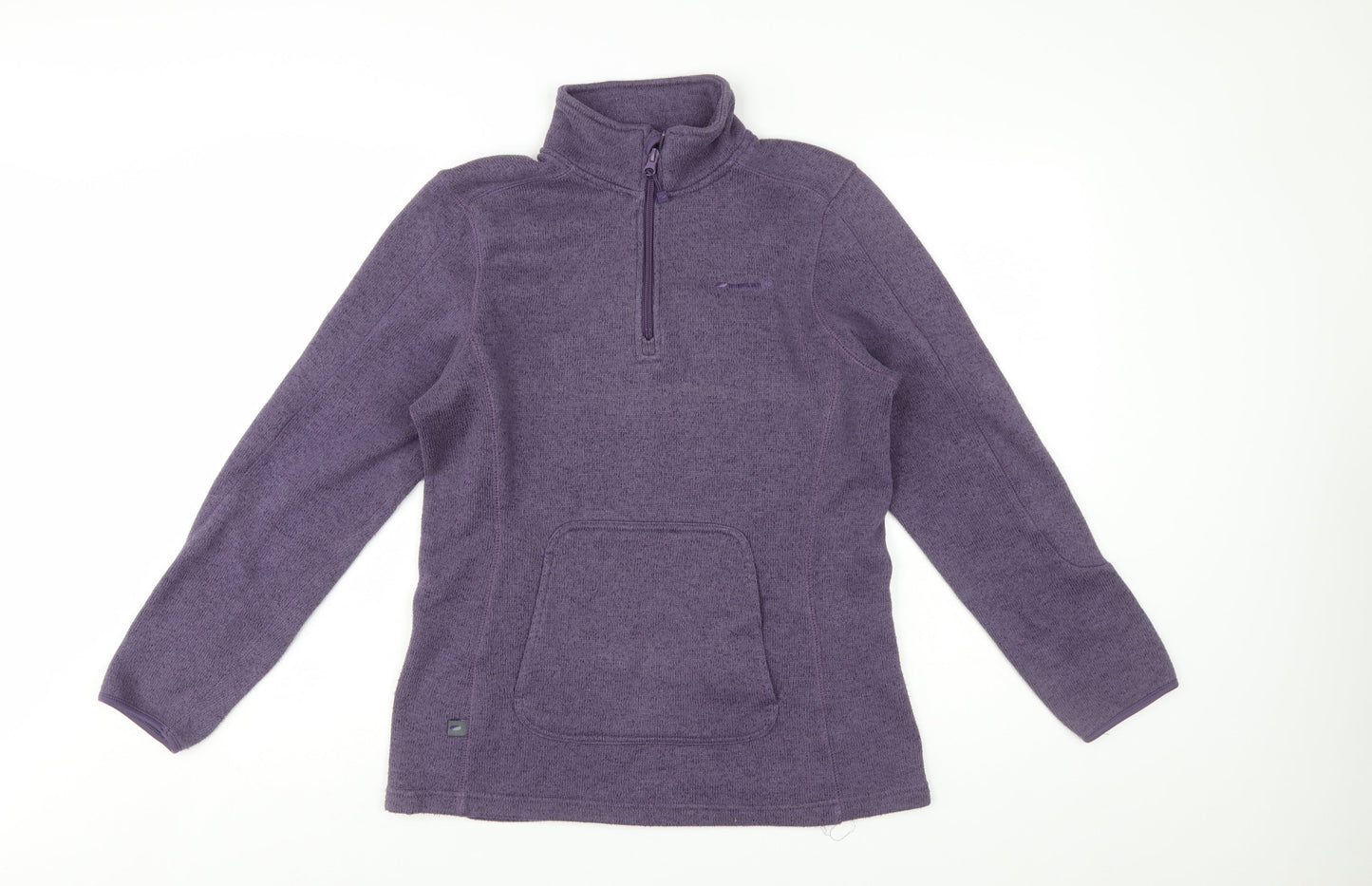 Mountain Life Women's Purple 1/4 Zip Fleece Pullover Sweatshirt Size 12