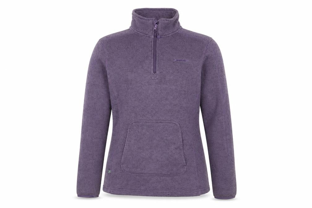 Mountain Life Women's Purple 1/4 Zip Fleece Pullover Sweatshirt Size 12