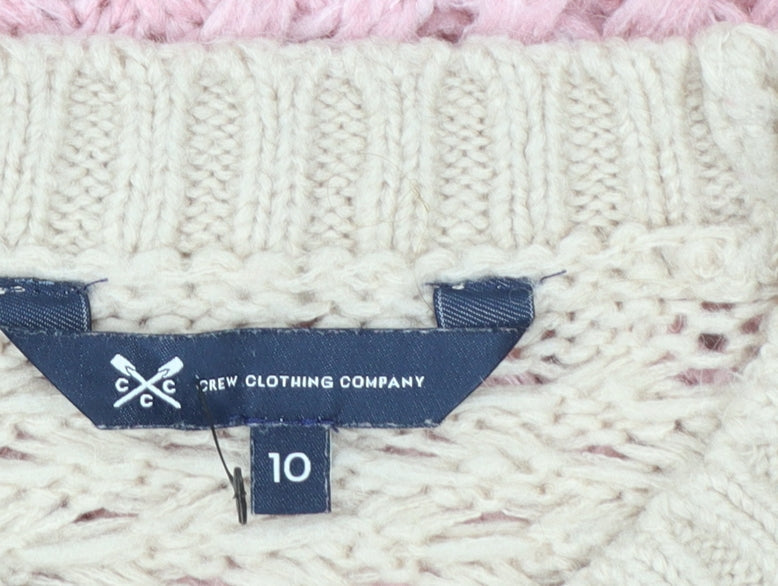 Crew Clothing Women’s Pink Ombre Chunky Knit Jumper Size 10