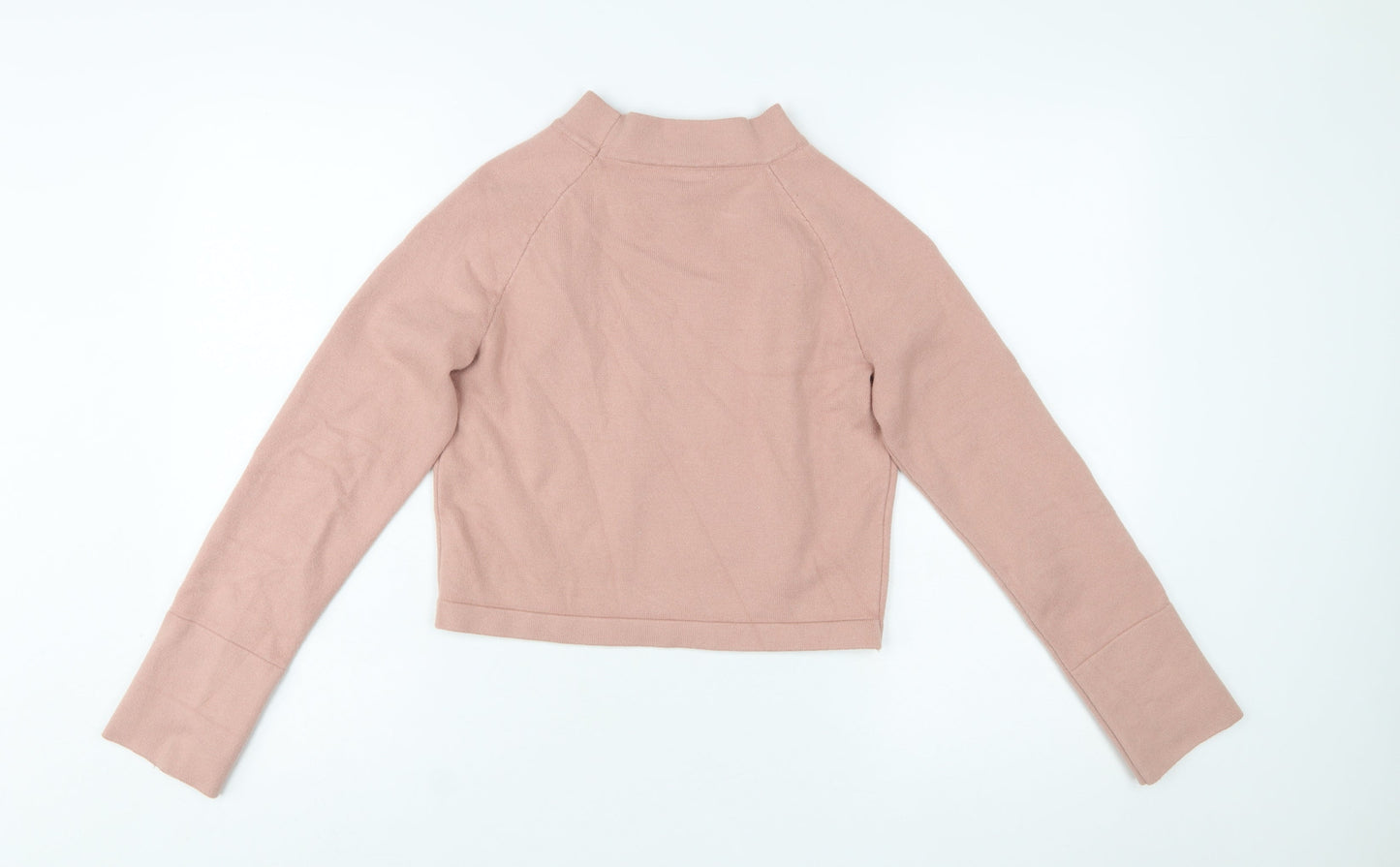 May by Shining Star Women's Pink Studded High Neck Knit Jumper S