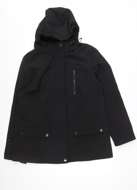 Athletic Works Women's Black Hooded Parka Jacket Size 16