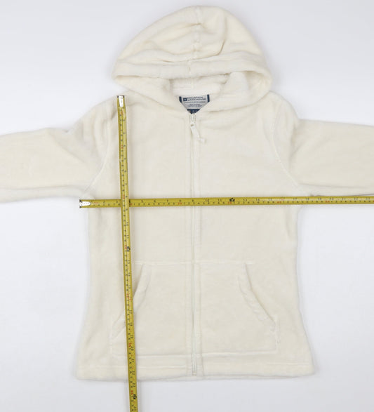 Mountain Warehouse Womens Ivory Fleece Hooded Jacket Size 10