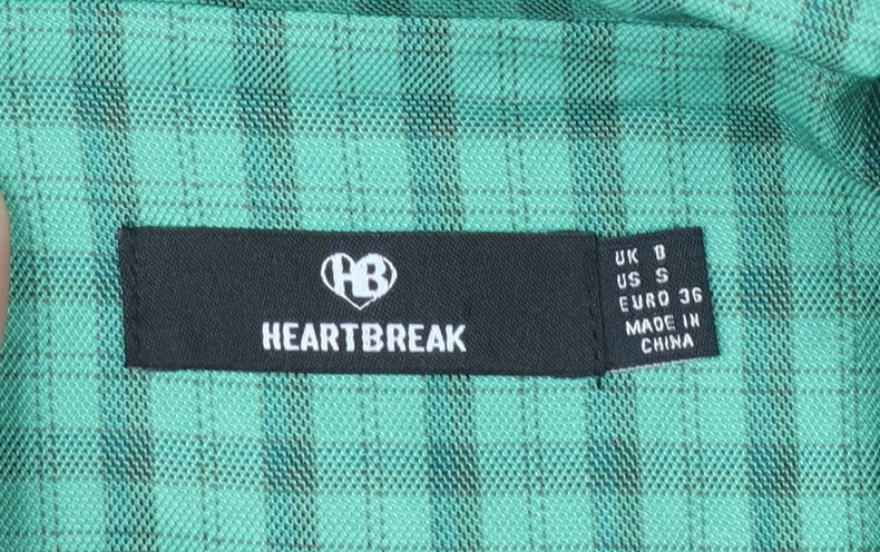 Heartbreak Women's Green Check Blazer Jacket Size 8 Tailored Fit