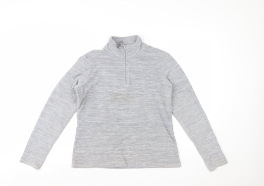 Mountain Warehouse Womens Grey 1/2 Zip Pullover Fleece UK 8