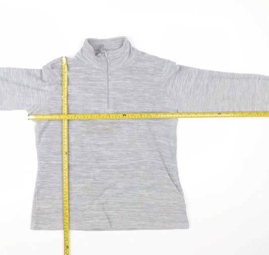 Mountain Warehouse Womens Grey 1/2 Zip Pullover Fleece UK 8