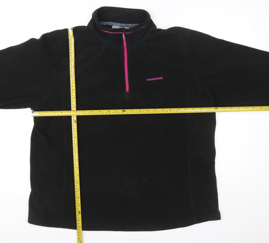 Craghoppers Women Black Size 20 Fleece 1/2 Zip Pullover Sweatshirt
