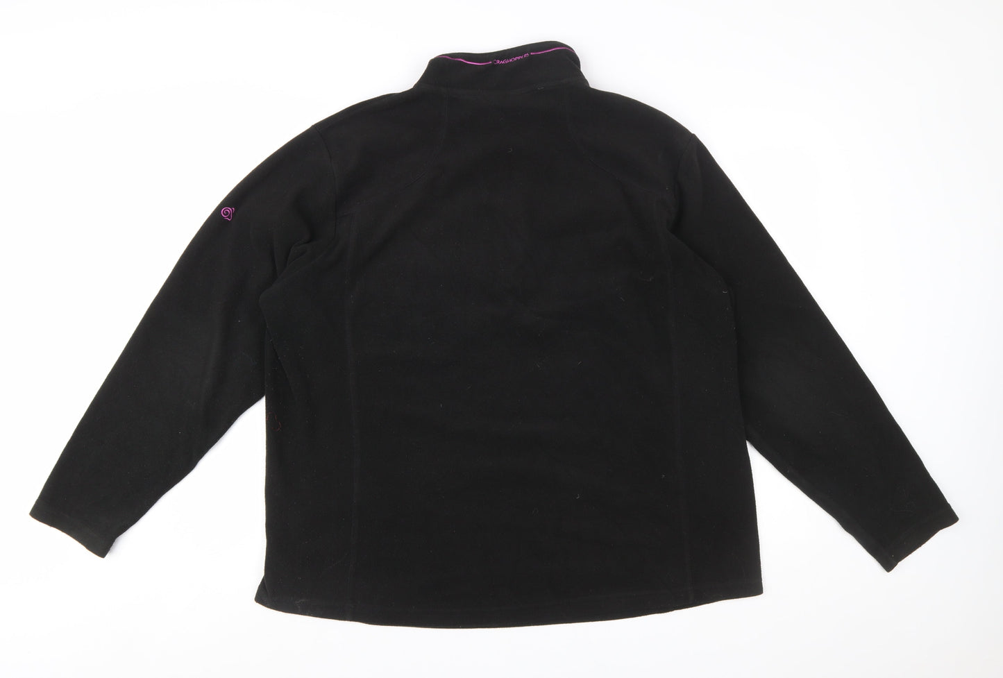 Craghoppers Women Black Size 20 Fleece 1/2 Zip Pullover Sweatshirt