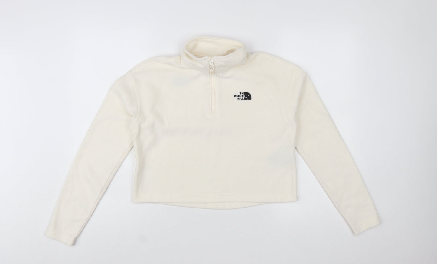 The North Face Womens Ivory Fleece 1/4 Zip Pullover Sweatshirt Size S