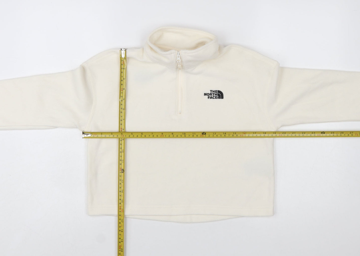 The North Face Womens Ivory Fleece 1/4 Zip Pullover Sweatshirt Size S
