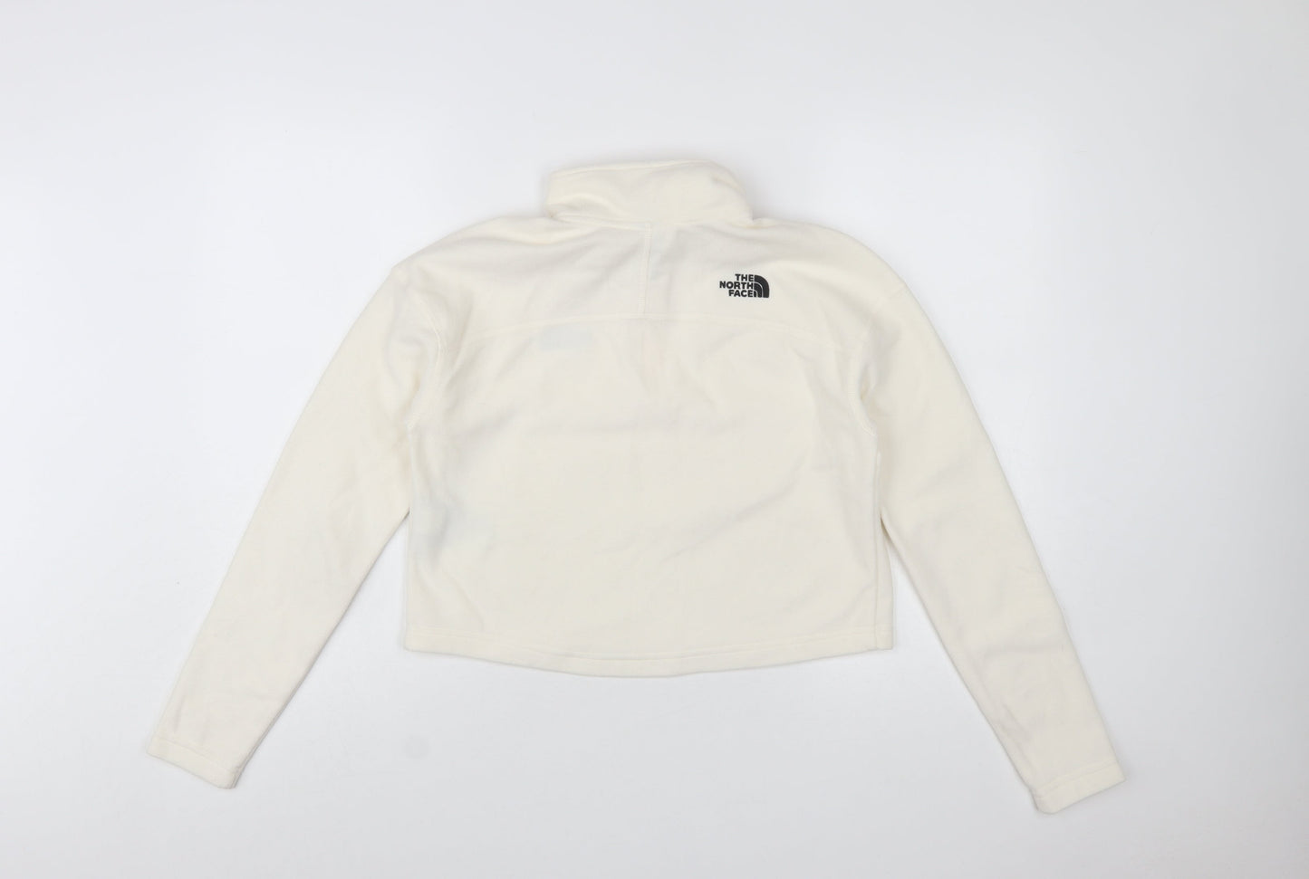 The North Face Womens Ivory Fleece 1/4 Zip Pullover Sweatshirt Size S