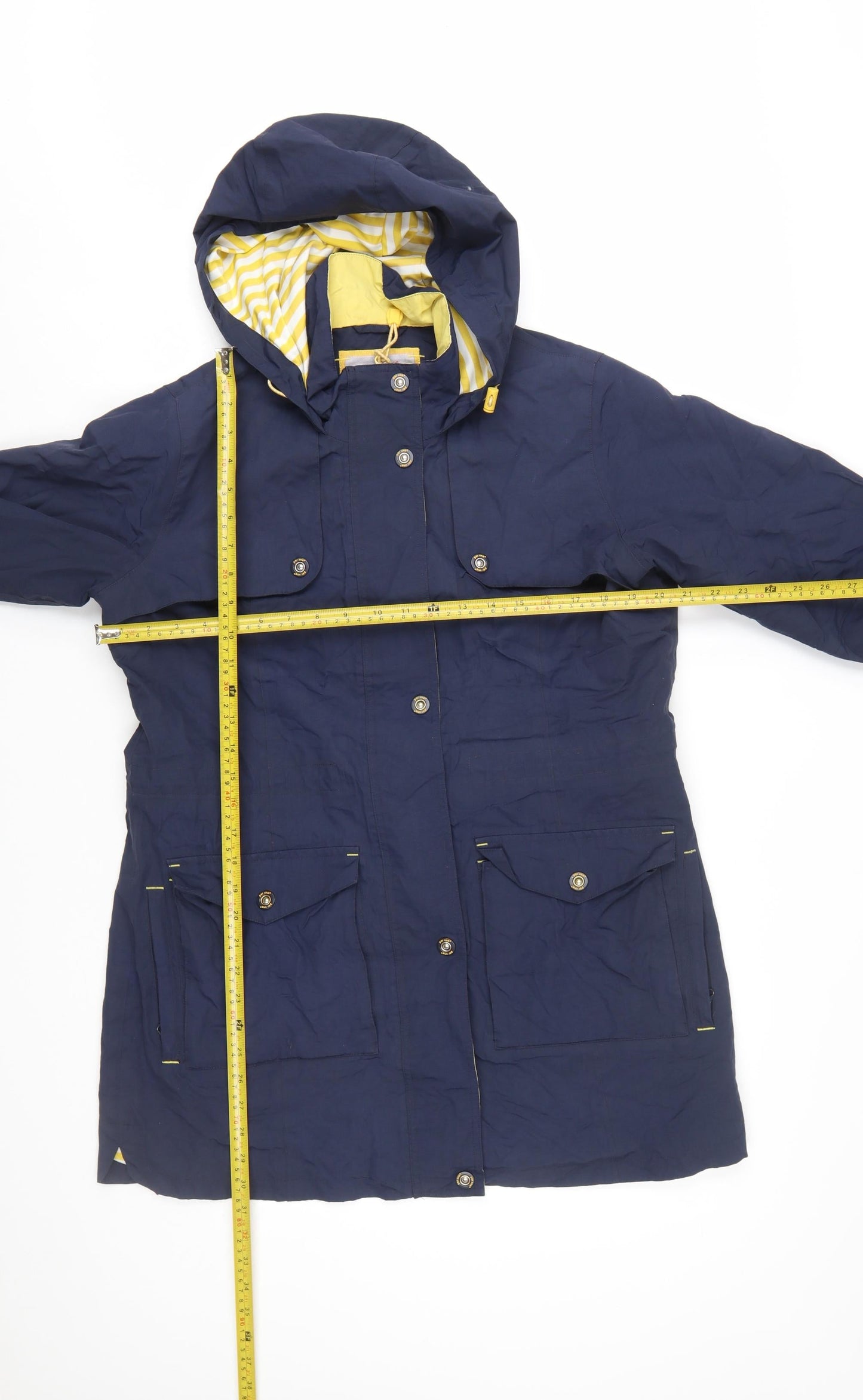 Marks and Spencer Per Una Womens Blue Waterproof Parka Coat Size 14