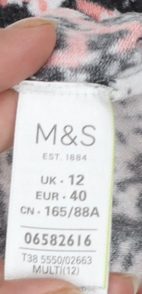 Marks and Spencer Women’s Multicoloured Tunic Blouse UK 12 Viscose Mix