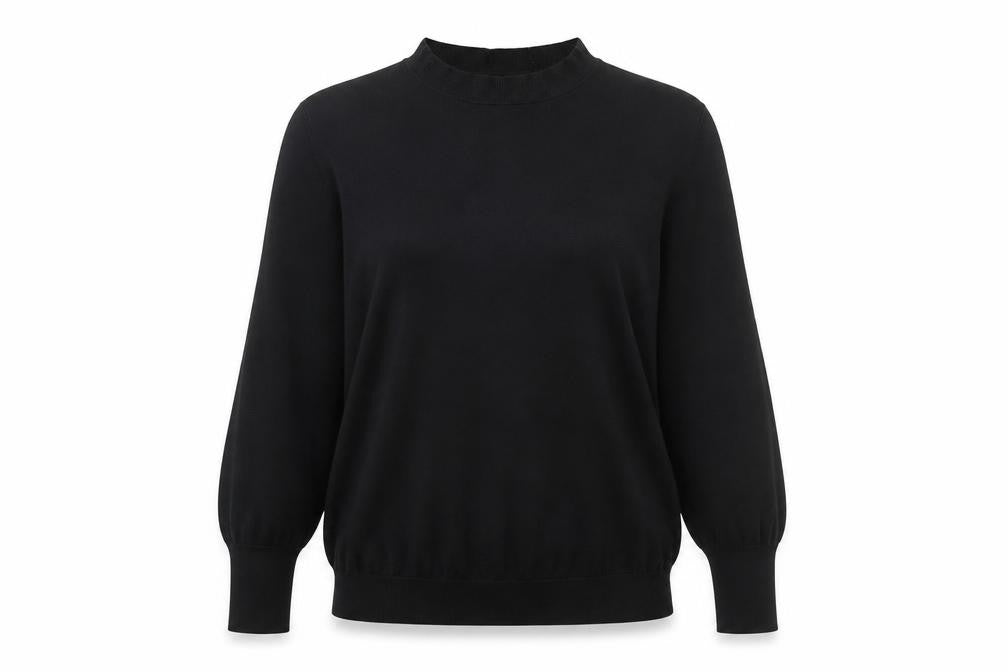 Oliver Bonas Women’s Black Mock Neck Long Sleeve Pullover Jumper Size 16