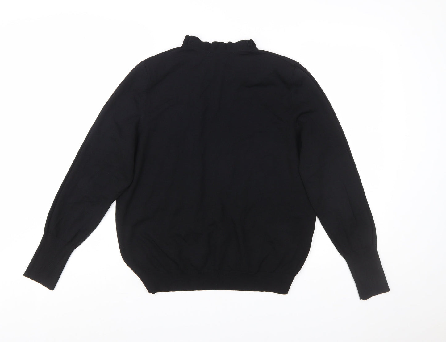 Oliver Bonas Women’s Black Mock Neck Long Sleeve Pullover Jumper Size 16