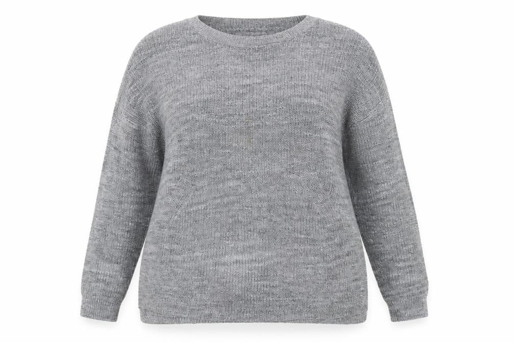 Divided Women’s Grey Crew Neck Knit Jumper Size 12 Long Sleeve Pullover