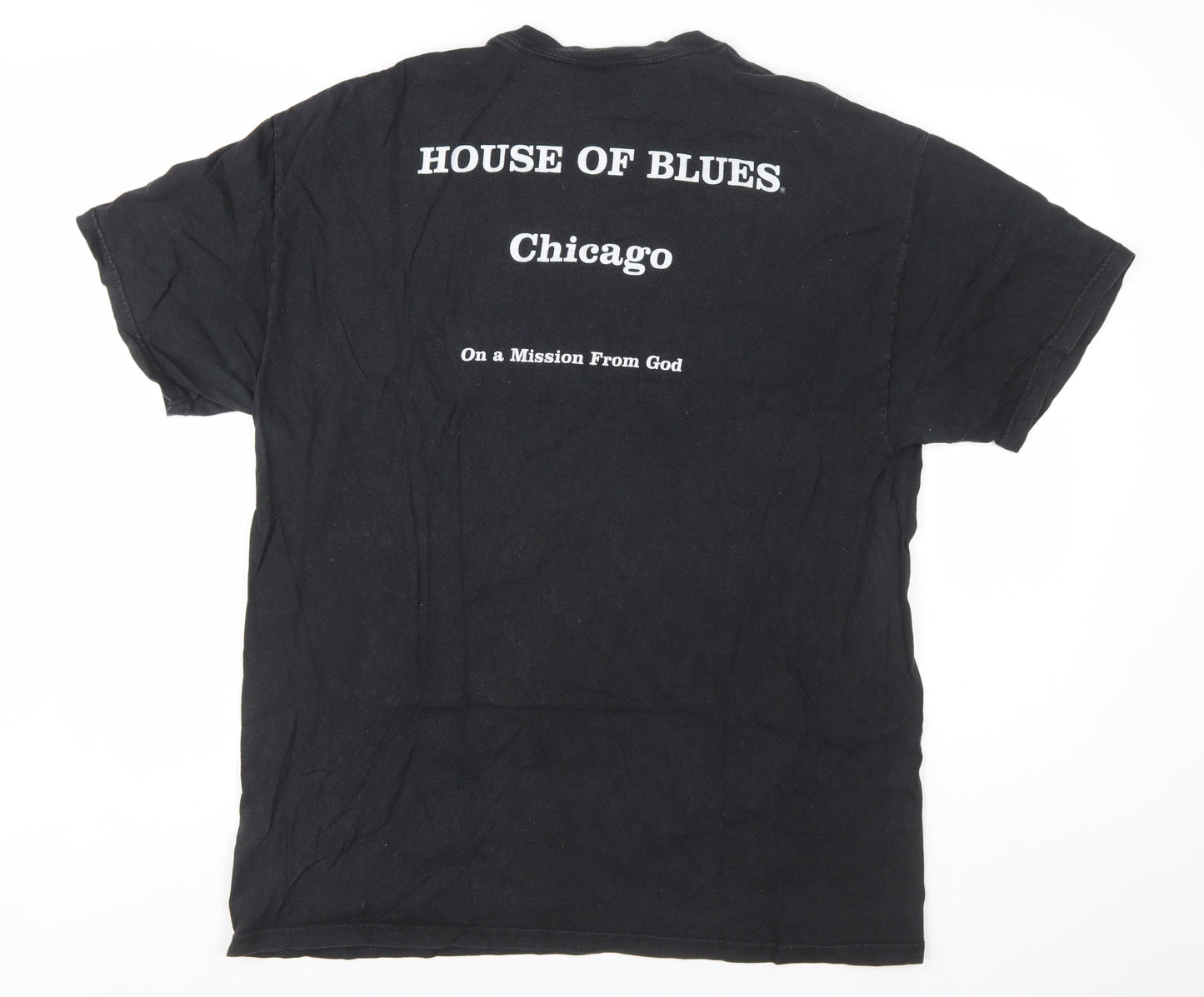 House of Blues Men's Black XL Graphic T-Shirt Funny Music Theme