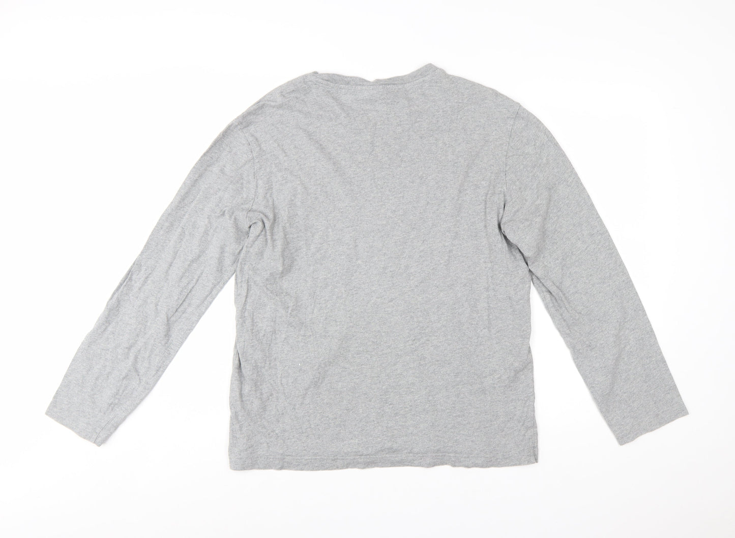 Champion Men's Grey Long Sleeve Crew Neck T-Shirt Size L