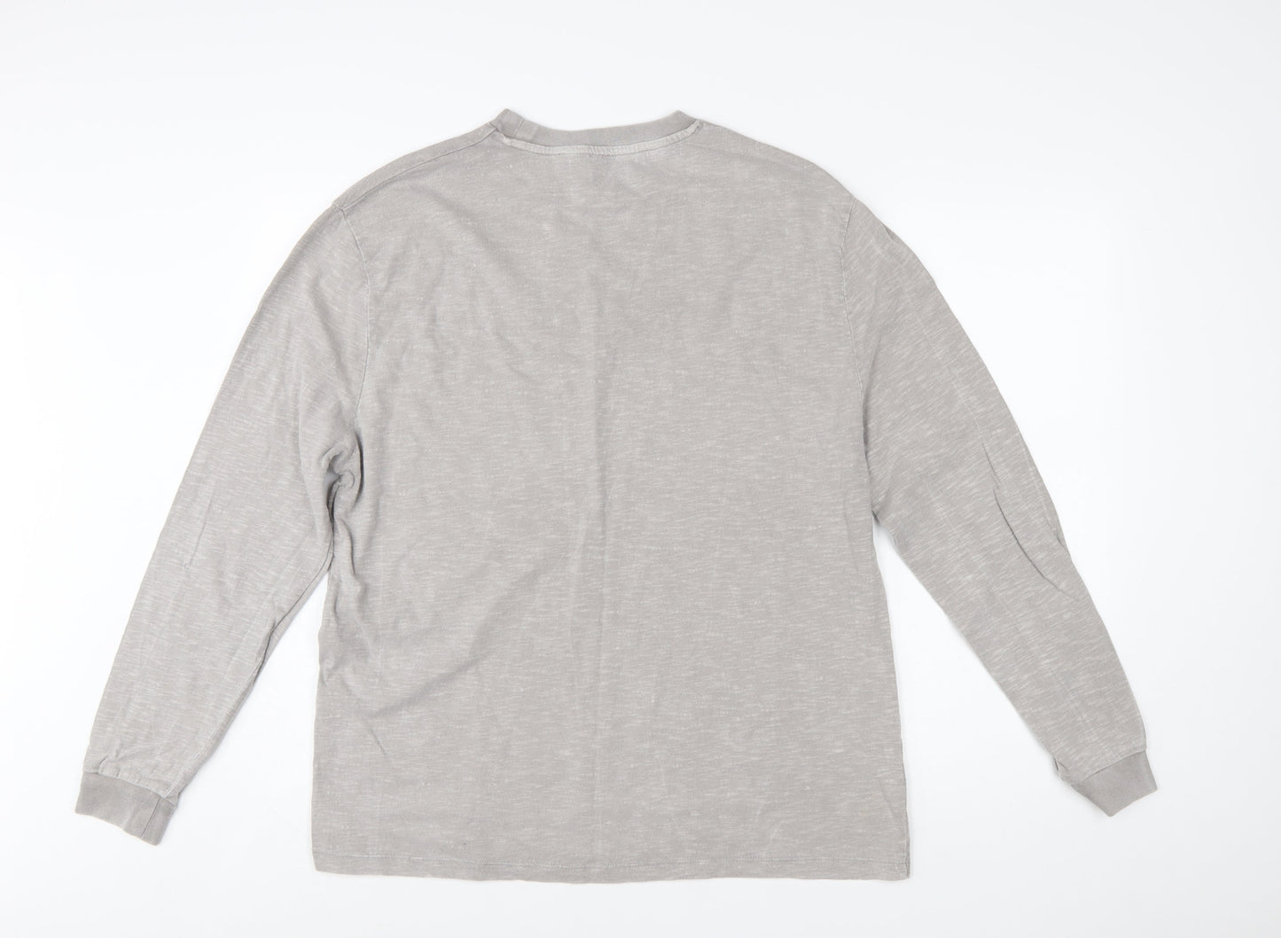 ASOS DESIGN Men's Grey Graphic Pullover Sweatshirt M Regular Fit
